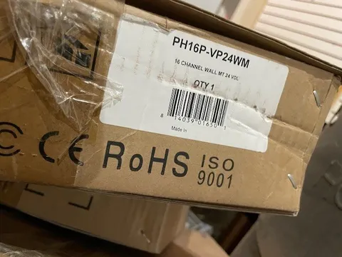 Gem Electronics 16 Ch.Vid/Pwr Hub,W/ Replaceable Ps, 24V Wallmount PH16P-VP24WM