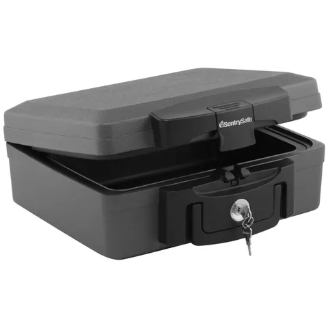 Secure Money & Passport: Fire/Waterproof Safe Box, Black