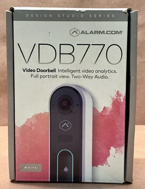 Alarm.Com VDB770 Doorbell Camera White (New) Free Shipping.