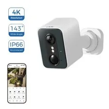 LNDU 4K Security Cameras Wireless Outdoor, Battery Security Camera 8MP Color