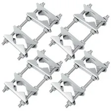 4 Pack Antenna Mast Clamp 2 Inch Pole to Pole Mounting Kits Heavy Duty