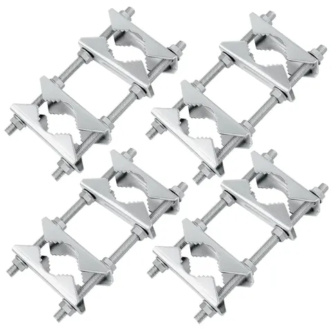 4 Pack Antenna Mast Clamp 2 Inch Pole to Pole Mounting Kits Heavy Duty