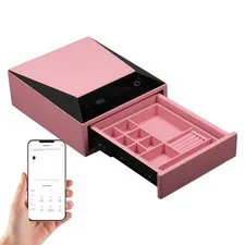 Biometric Fingerprint Jewelry Safe for Home QuickAccess Fingerprint Lock & Di...
