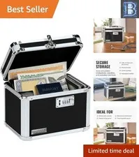 Secure 3-Digit Combination Lock Box - Protect Valuables & Documents - 9.88x7.75