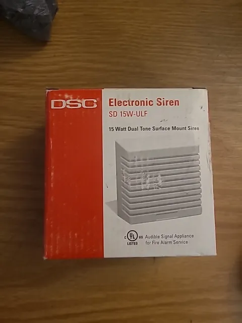 DSC Electronic Siren SD 15W-ULF  15-Watt Dual Tone Surface Mount
