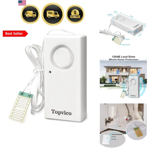 Water Sensor Alarm for Home, Sump Pump, Basements, RV Water Heater Leak Detec...