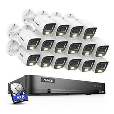 ANNKE 16CH 4K DVR 5MP Audio Security Camera System Outdoor AI Color Night H.265+