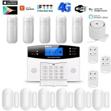 Tuya APP WiFi+US 4G Sim Card Wireless Wired Home Security Burglar Alarm System