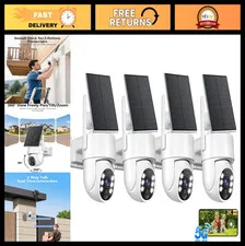 2K Solar Wireless Security Camera System, WiFi, AI Detection, Night Vision, 4 Pa