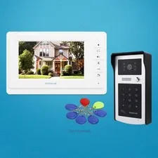7" Wired Video Door Phone Intercom System with IR Night Vision Door Bell