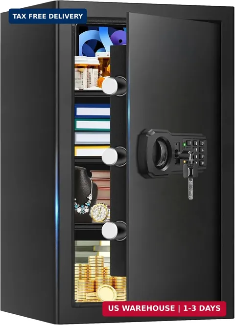 5.2 Cuft Large Home Safes Fire Waterproof, Fireproof Safe Box for Home with Prog