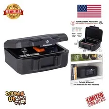 Fireproof Safe with Key Lock Portable Fire Resistant Box for Documents Money