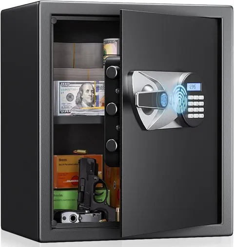 Biometric Handgun Safe 1.8 Cub Home Safe Quick Access Fingerprint Security Lock