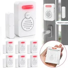 Personal Door Sensor Alarm Low/Loud 50 to 90 dB Voice Window Burglar Alert 7Pack
