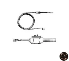 OMRON Thermocouple with Crimp Terminals Lead Wire Length: 2m Silicone Coated
