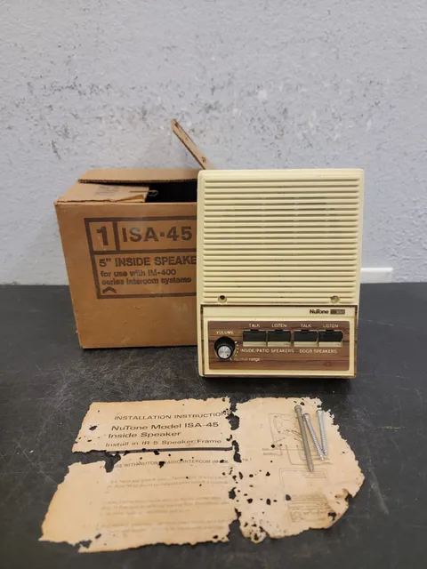 Rare- Nutone ISA-45 5" Inside Intercom Speaker. NEW OPEN BOX.