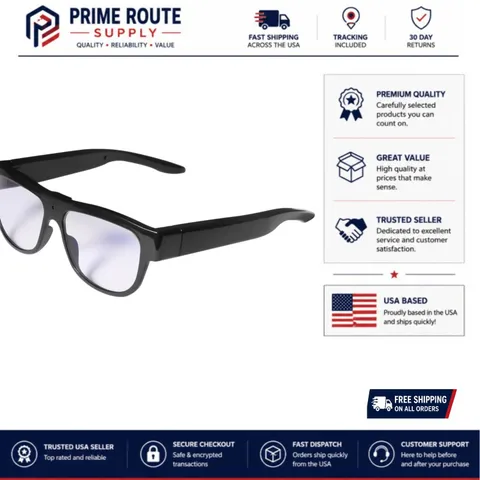 1080P HD Camera Glasses – Lightweight Smart Specs for Outdoor Activities