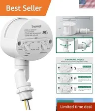 Motion Sensor, 180-Degree Replacement Motion Detector, Adjustable Time & Dete...