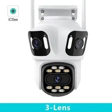 UDECER Multi-Lens PTZ WiFi Security Camera Outdoor Auto Tracking IP66 CCTV
