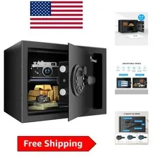 Compact Electronic Safe Box with Removable Shelf - Ideal for Jewelry & Documents