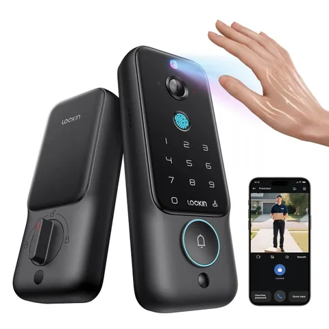 LOCKIN Veno Plus Palm Vein Recognition Video Smart Lock Camera Keyless Entry NEW