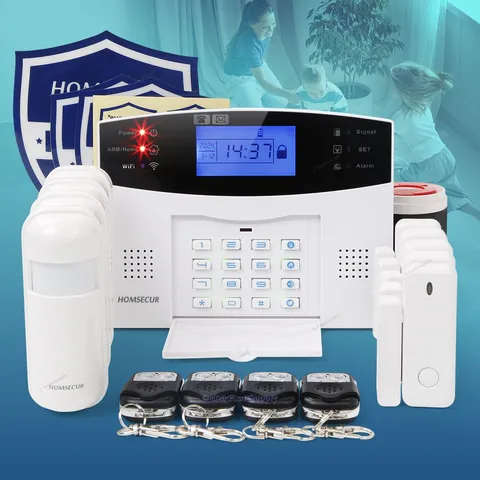 HOMSECUR APP Controlled Wireless &wired WIFI 4G SMS Autodial Burglar Alarm Syste