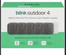 BLINK Outdoor 4 (4th Gen) 5-Camera Security System w/ Sync Module Brand NEW! NIB