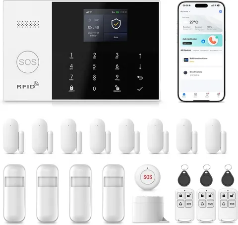 Home Security Systems,Door & Window Alarms for Home Kit,Wifi+Gsm/4G Door/Window