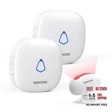 Wireless Motion Sensor Door Chime: Business Entry 2 Rreceivers 1 Sensor
