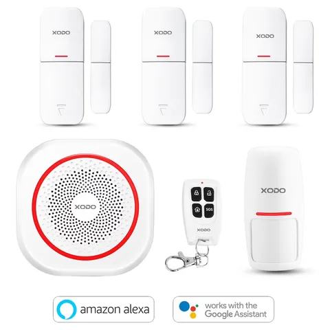6-Piece Home Security Camera System Kit with Wi-Fi, PIR Motion Sensor & App Cont