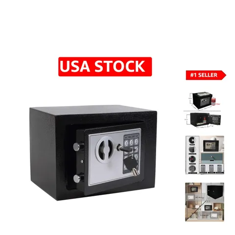 Reinforced Steel Security Safe with Dual Locks for Jewelry and Cash Protection