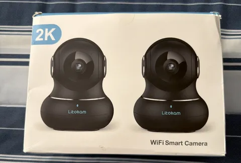 Litokam 2K Indoor Security Cam 360 Pan Tilt WiFi Alexa Pet Baby Monitor 2 Pack