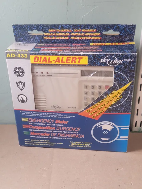 SKY-LINK DIAL-ALERT AD-433 EMERGENCY DIALER VOICE PHONE DIALER PROGRAMMABLE NEW