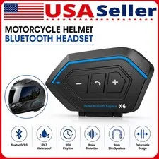 Bluetooth 5.0 Motorcycle Helmet Headset Wireless Motorbike Hands-free Waterproof