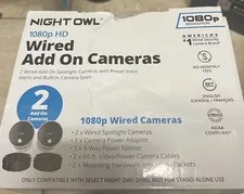 Night Owl Wired 1080p HD Indoor/Outdoor Add On Spotlight Cameras with Preset ...