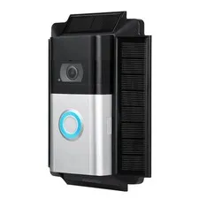Solar Charger Mount, for Ring Video Doorbell 3, 3 Plus and 4, 5V, 0.6W, Black