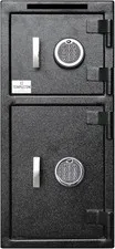 T859 Black Depository Drop Safe with Dual Keypad Locks & Key Backup