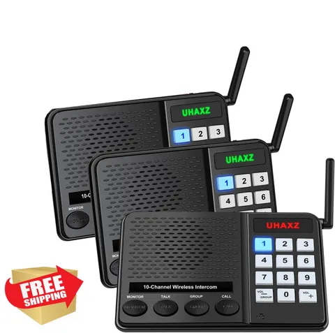 UHAXZ Wireless Intercoms Home 3-Pack