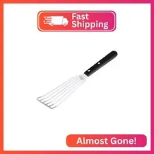 Ateco Slotted Spatula with 6 by 3-Inch Stainless Steel Blade, Plastic Handle, Di