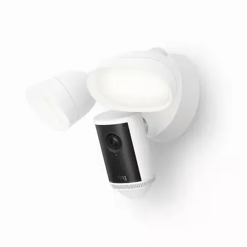 Ring Floodlight Cam Pro Wired 2nd Gen Retinal 4K - White , New + Sealed