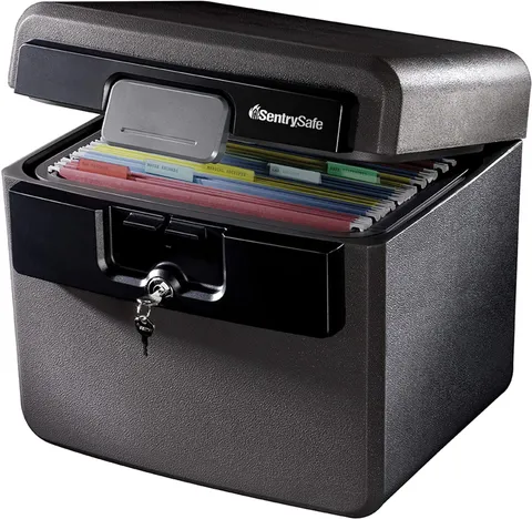 Fireproof Waterproof Safe Box With Key Lock For Files Documents Home And Offices