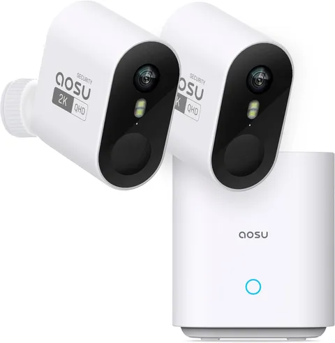 Security Cameras Wireless Outdoor Home System, True 2K HD Night Vision, No Subsc