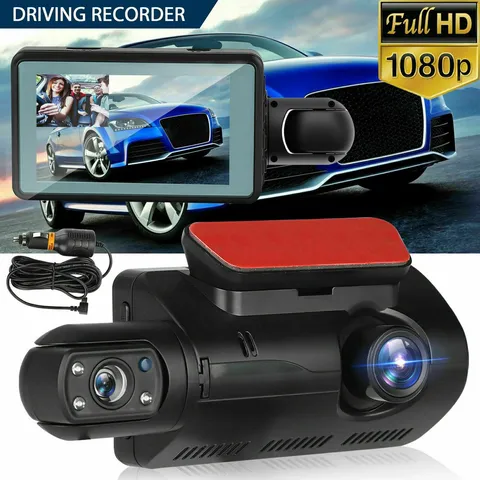1080P Dual Lens Car DVR Dash Cam Video Recorder G-Sensor Front and Inside Camera