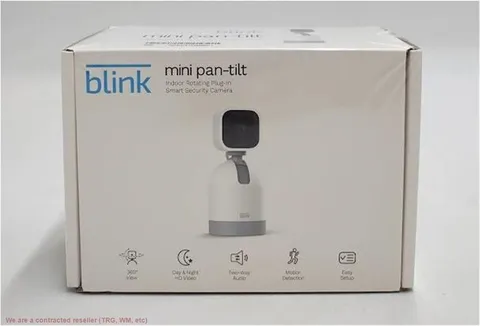 Blink Mini Pan-Tilt Alexa-Enabled Indoor Rotating Plug-In Camera - White