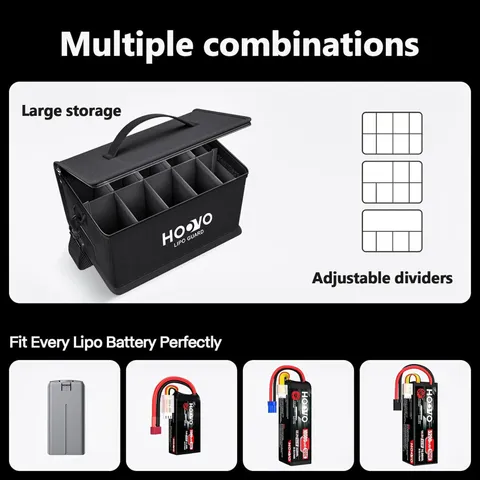 LiPo Battery Bag Fireproof Explosionproof Large Capacity LiPo Guard Safe Pouch