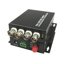 Video Fiber Optical Media Converter 4V0D Composite Analog Transmitter Receiver