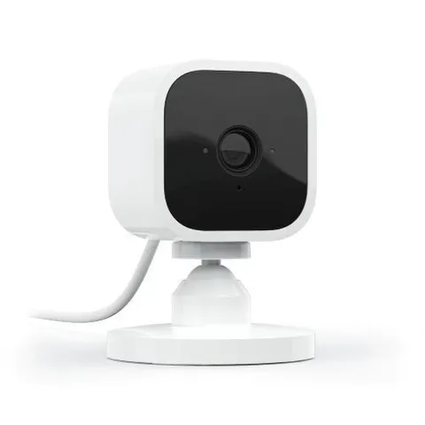 Blink Mini - Compact Indoor Plug-in Smart Security Camera 1080p - 1 cam - White