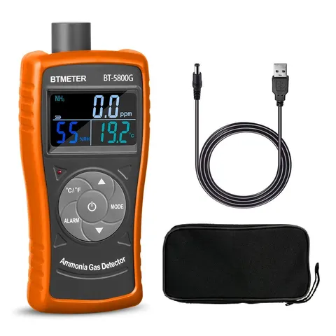 Btmeter Bt-5800G Ammonia Gas Detector Sensor Test For 0100 Ppm Nh3 Monitor