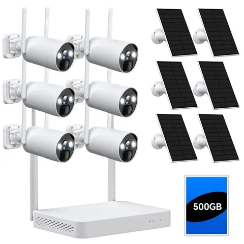 Solar Battery Powered Wireless WiFi Outdoor Home Security Camera System