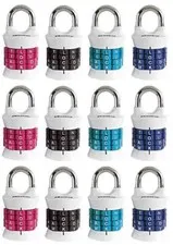 Master Lock 1535DWD Vertical Resettable Word Combination Lock - Pack of 12